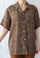 VINTAGE BLOUSE SHORT SLEEVES MULTI COLOR M B306