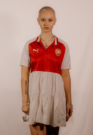 Reworked Vintage Arsenal vintage football baby-doll dress