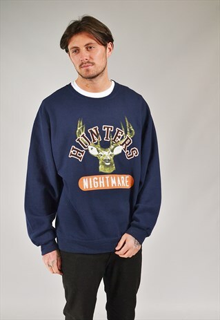 VINTAGE HUNTERS SWEATSHIRT NAVY BLUE