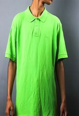 vintage green fila polo shirt in Large