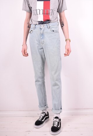 CALVIN KLEIN MENS VINTAGE JEANS W28 L31 BLUE 90'S