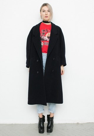 BLACK WOOL COAT