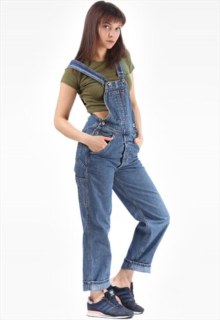 DENIM DUNGAREES 90S OVERALLS BAGGY