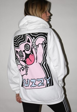 FUZZY WHITE HOOD