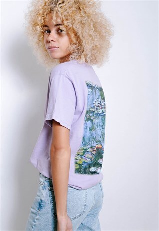 LESS MONEY, MORE MONET WASHED GRAPHIC T-SHIRT