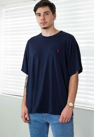 VINTAGE POLO RALPH LAUREN T-SHIRT LOGO 90S XXL 7.5