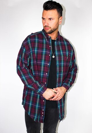 VINTAGE PLAID FLANNEL SHIRT