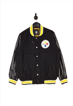 Y2K Men's NFL Pittsburgh Steelers Parka Coat Black Size XL