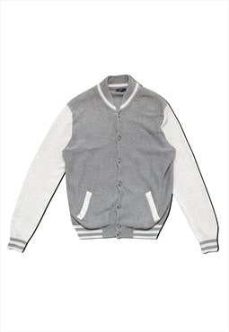 Preloved GAP grey knitted varsity jacket