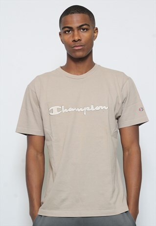 VINTAGE CHAMPION LOGO T-SHIRT CREAM