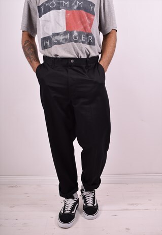 WRANGLER MENS VINTAGE TROUSERS W35 L32 BLACK 90S