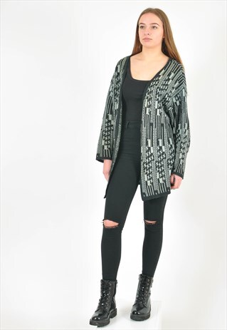VINTAGE KIMONO IN ABSTRACT PRINT