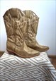 VINTAGE FAUX LEATHER COWBOY WESTERN BOOTS SHOES COWGIRL