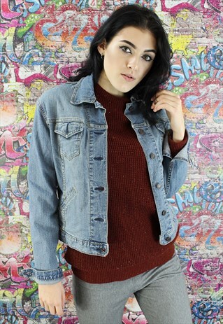 VINTAGE 80S MID BLUE LEVI'S DENIM JACKET. UNISEX.