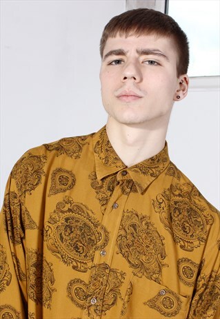 VINTAGE BASSETTI MUSTARD LONG SLEEVE SHIRT