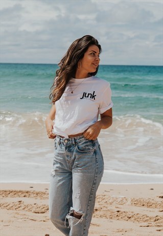 SHORT-SLEEVED WHITE TSHIRT VELVET BOARDWEAR GRAPHIC PRINT
