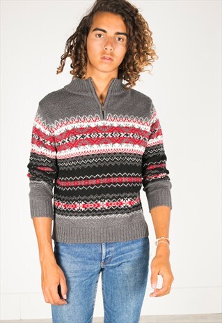 VINTAGE 80S CASUAL KNIT JUMPER / R02376