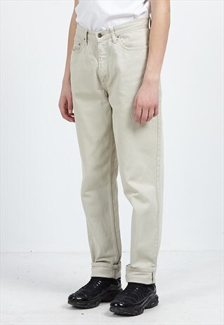 VINTAGE BEIGE LEVI'S 626 02 FIT DENIM JEANS