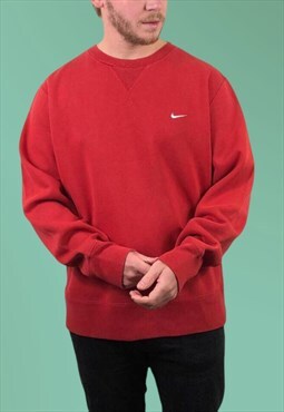 Vintage Nike Sweatshirt Vintage Red Sweatshirt Medium