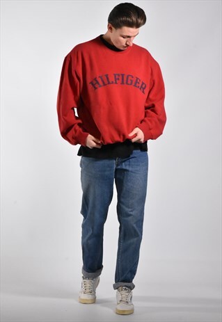 1990S TOMMY HILFIGER SPELLOUT SWEATSHIRT