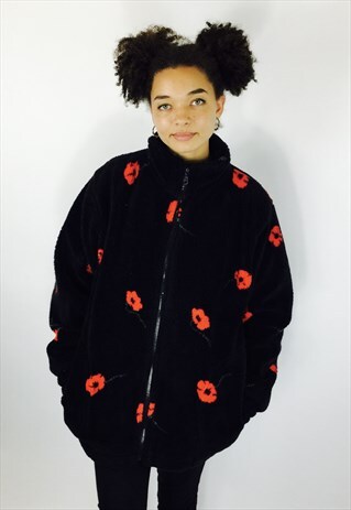 FLORAL TEDDY BEAR FLEECE