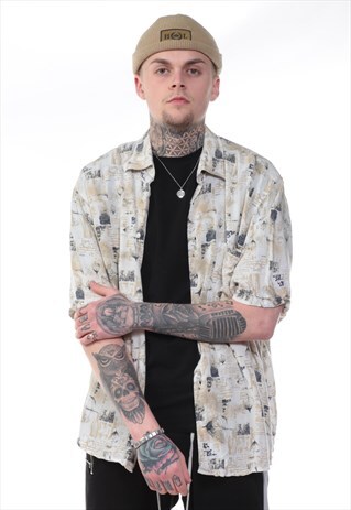 VINTAGE ABSTRACT PRINT 90S SHIRT