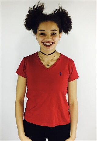 RALPH LAUREN V NECK TEE