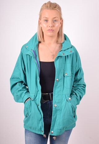 FILA WOMENS VINTAGE JACKET LARGE GREEN 90S