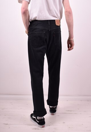 LEVI'S 501 MENS VINTAGE JEANS W33 L34 BLACK 90S
