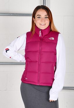 Vintage The North Face Bodywarmer in Pink 700 Gilet Small