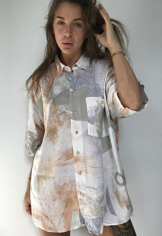 PATTERNED OVERSIZED RETRO VINTAGE UNISEX FESTIVAL SHIRT