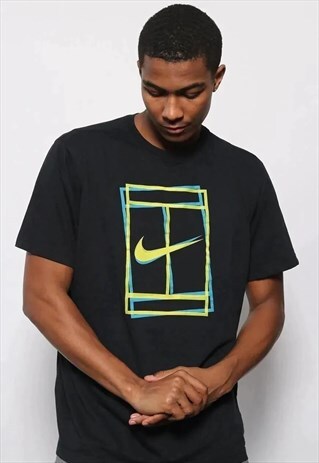 VINTAGE NIKE COURT LOGO T-SHIRT BLACK