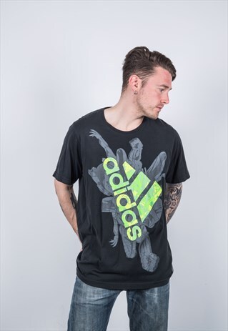 VINTAGE 1990S BLACK ADIDAS T-SHIRT