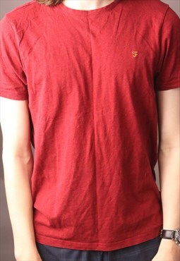 vintage farah vintage  t shirt in small red