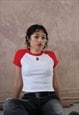 RED MINI LADYBIRD RAGLAN T-SHIRT