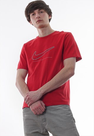 VINTAGE NIKE TEE 90S RED BIG LOGO