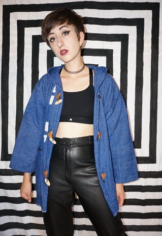 VINTAGE 90'S BOHEMIAN HIPPY WOVEN FESTIVAL COAT