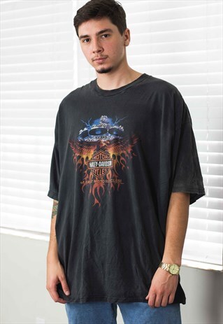 VINTAGE HARLEY DAVIDSON T-SHIRT LOGO 90S X 12.4