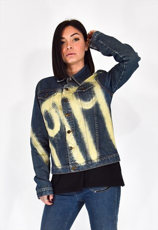 JUST CAVALLI CASUAL STYLE BLUE JACKET