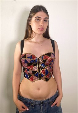 VIntage 90s sequinned corset 