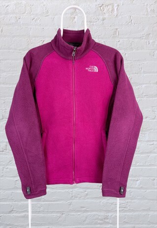 VINTAGE THE NORTH FACE FLEECE JACKET PINK WOMEN'S MEDIUM