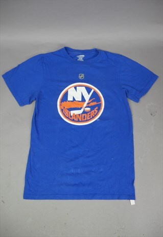 VINTAGE NHL NEW YORK ISLANDERS GRAPHIC T-SHIRT IN BLUE