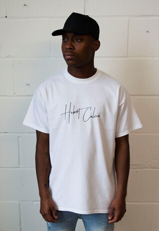 WHITE SCRIPT T-SHIRT