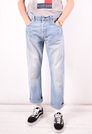 LEVI'S 501 MENS VINTAGE JEANS W33 L29 BLUE 90S