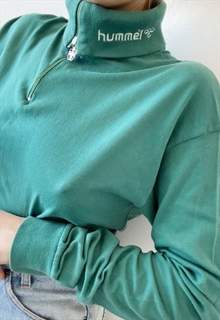 VINTAGE 90S HUMMEL TURTLENECK BASICS THIN SWEATSHIRT TOP