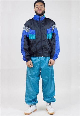VINTAGE 90'S MULTI-COLOUR SHELL TRACKSUIT