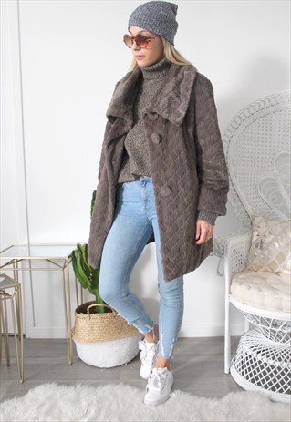 VINTAGE COAT FAUX FUR