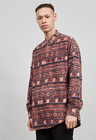 VINTAGE 90'S PRINTED FLANNEL SHIRT