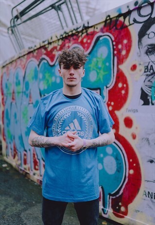 ADIDAS METALLIC SPELL OUT T-SHIRT