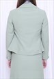 REVIVAL 80S VINTAGE GREEN SKIRT & BLAZER CO-ORD SUIT